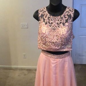 Pink 2 piece Evening Gown